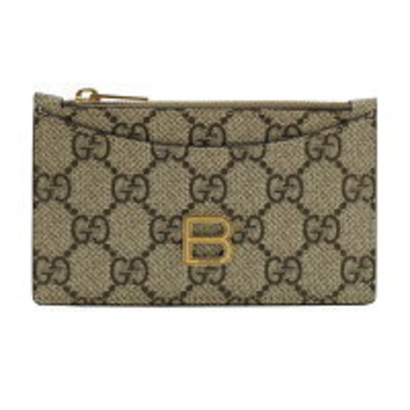 Gucci Balenciaga Hacker Project Zip Wallet Beige GG Supreme Aria - Picture 1 of 3
